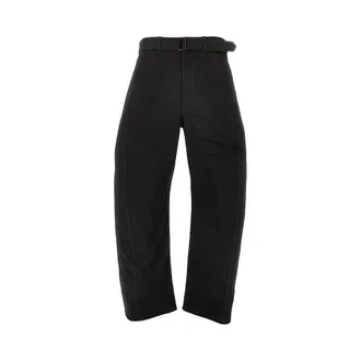 Christophe Lemaire Twisted denim pants with belt Woman S