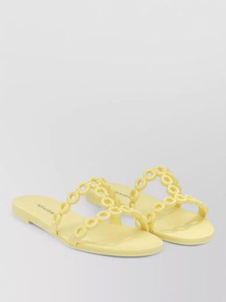 Aquazzura infinity chain flat open toe slides