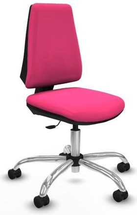 Piqueras y Crespo Piqueras Y Crespo - Elche Cp Similpiel Rosa Base Cromada Ruedas Nailon 65mm