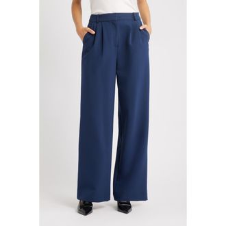 Open Edit The Icon Trousers in Navy Iris at Nordstrom Rack, Size 10