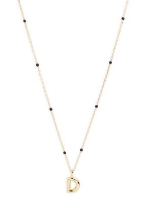 Argento Vivo Initial Pendant Necklace in Gold D at Nordstrom