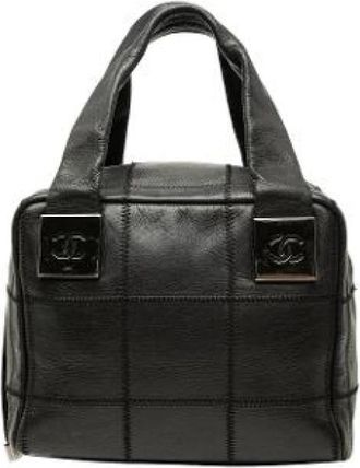 Chanel Pre-owned Leather chanel-bags - Dames - Vintage Handtas - Zwart - ONE Size - Vintage