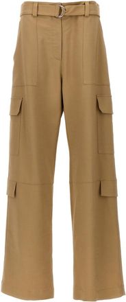Msgm Beige Relaxed Cargos Pant