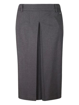 Herno pleated midi skirt - women - Viscose/Polyester/Elastane - 44 - Grey
