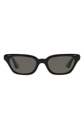 Oliver Peoples x KHAITE 1983C 52mm Irregular Sunglasses in Black at Nordstrom