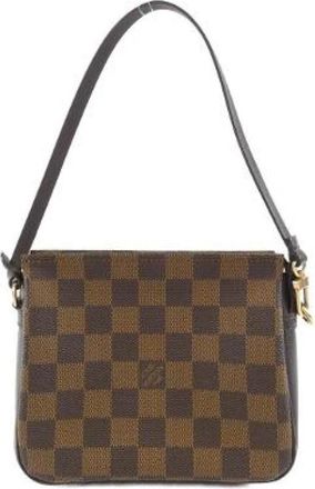 Louis Vuitton Pre-owned Damier Makeup Pouch - Dames - Vintage Schoudertas - Bruin - ONE Size - Vintage