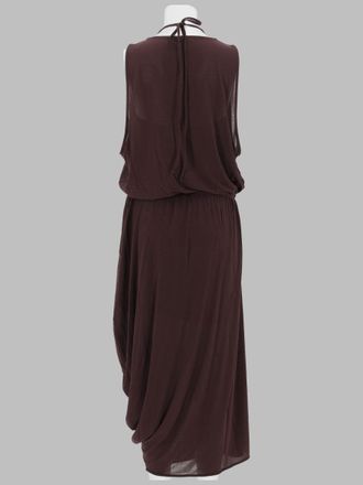 Christophe Lemaire Draped Double-Layer Viscose Dress - Brown
