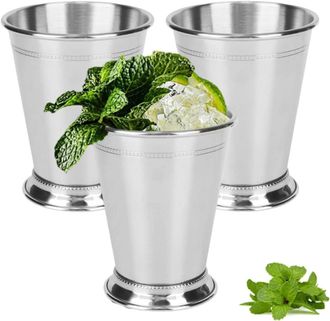 OEM Juego De 3 Copas De C&oacute;ctel Color Menta, Acero Inoxidable, Para Bebidas Combinadas, Bar, Cerveza, 382,7 G / 400 Ml