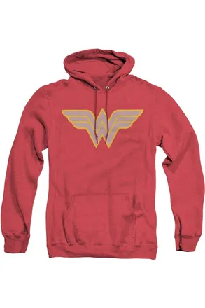 Gildan DC Comics Wonder Woman Logo Adult Heather Hoodie / Hooded Sweatshirt