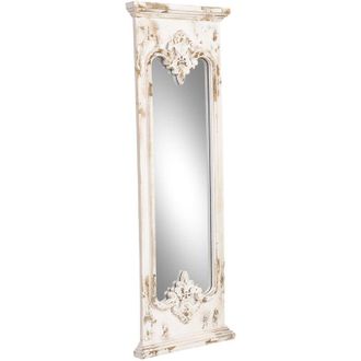Wanderlust Deco Espejo De Pared Blanco Envejecido 55x5.5x149h Cm