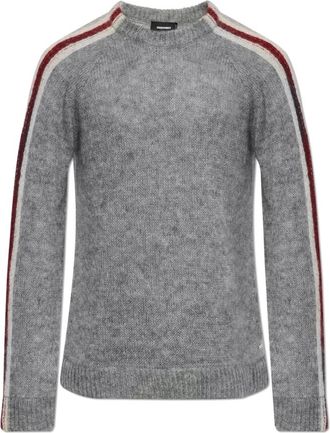 Dsquared2 Truien & Vesten, Heren, Grijs, XL, Wol, Trui met ronde hals