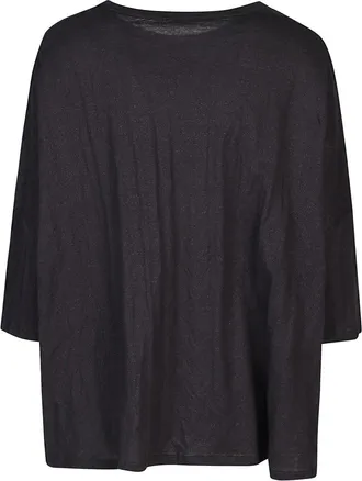 Apuntob Linen-Blend Jersey T-shirt - Black