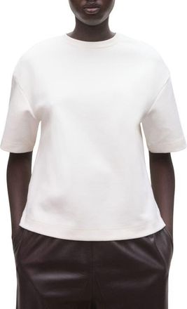 Mango Cotton Blend T-Shirt in Off White at Nordstrom, Size X-Small