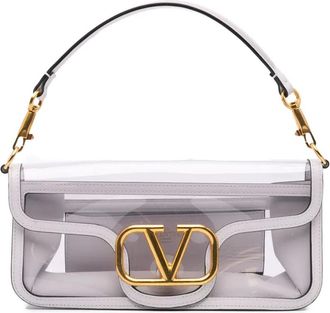 Valentino Garavani Borsa a tracolla VLogo Loco in PVC 2021-2024 - Bianco