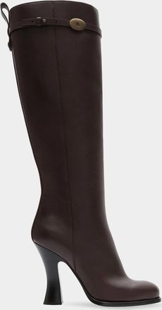 Burberry Pillar 100MM Leather Knee-High Boots