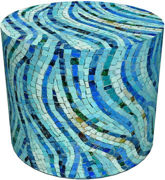 OEM Puf Impermeable Codura Para Hogar Y Jard&iacute;n - Dise&ntilde;o De Mosaico, Elegante, C&oacute;modo, Estable, Con Cremallera, 40 Cm, Bertoni