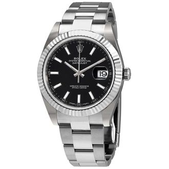 Rolex Pre-owned Rolex Datejust Black Dial Mens Watch 126334BKSO