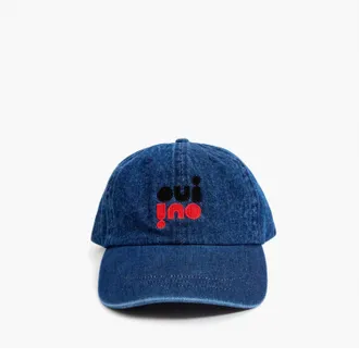 Clare Vivier Unisex Oui Oui Baseball Cap Hat In Denim