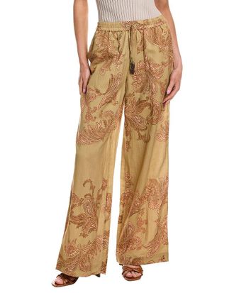 Hemant & Nandita Pull-On Linen-Blend Pant