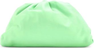 Bottega Veneta The Pouch leren clutch - Groen