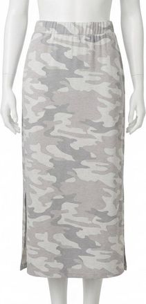 Z Supply Ava Skirt In White/grey Camo
