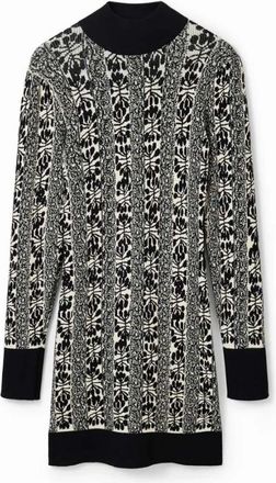 Desigual Gebreide Jurk - Dames - Kleedjes - Veelkleurig - L - Kleedjes