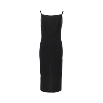 Pinko Midi dress with jewelled shoulders Woman 38