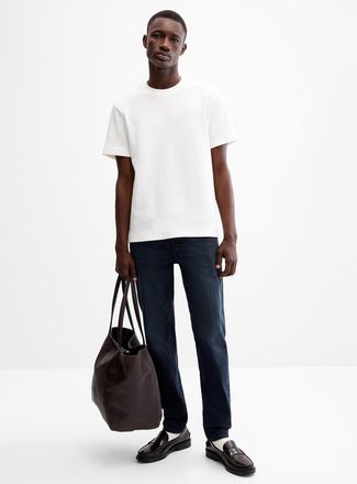 HUGO BOSS Mens HUGO 634 dark indigo jean Tapered fit