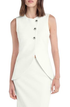 Favorite Daughter The Rachel Asymmetric Vest in Pearl at Nordstrom, Size X-Small