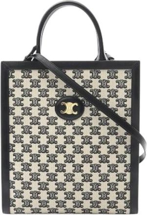 Celine Pre-owned Vertical Cabas - Dames - Vintage Shopper - Beige - ONE Size - Leer - Vintage