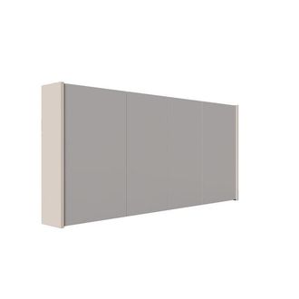 Saniclass Prime Spiegelkast - 140x63x16cm - inclusief zijpanelen - cotton beige