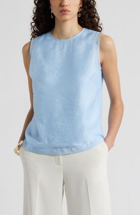 Nordstrom Sleeveless Organza Shell Top in Blue Floaty at Nordstrom, Size Xx-Small