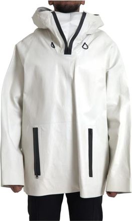 Bottega Veneta Luxe Hooded Leren Jas - Heren - Leren en Su&egrave;de Jassen - Wit - L - Leer - Jassen