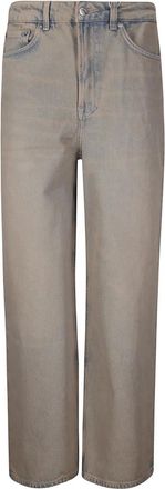 Samsøe & Samsøe Dames, Jeans, Beige, Maat: W28 Katoen