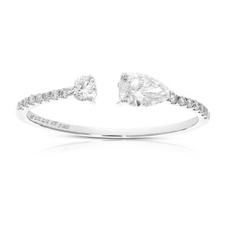 Vir Jewels 2/5 cttw Wedding Engagement Ring for Women, Round Lab Grown Diamond Ring in 14K White Gold, Prong Setting