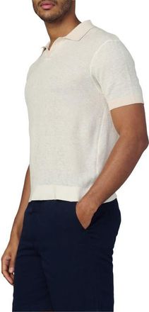 Joe's Club Cotton & Linen Polo in Papyrus at Nordstrom, Size X-Large