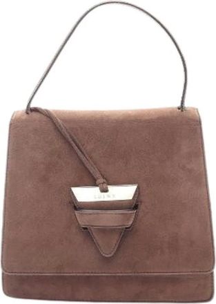 Loewe Pre-owned Handbags, female, Brown, Size: ONE SIZE Pre-owned Barcelona Leather Handbag
