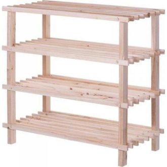 AC-D&eacute;co Kesper Scarpiera in legno naturale 54 cm larga