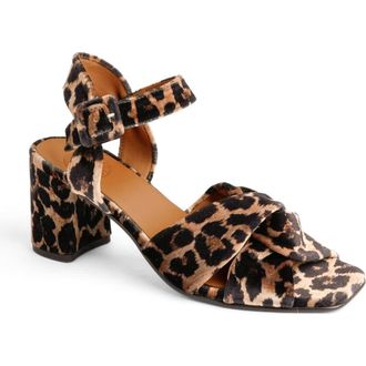 Penelope Chilvers Infinity Leopard Ankle Strao Sandal in Brown at Nordstrom, Size 11Us