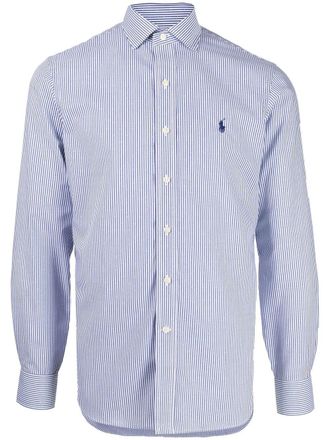 Polo Ralph Lauren striped logo-embroidered shirt - Blue