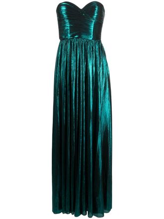 Retrof&ecirc;te Ezri pleated maxi dress - Green