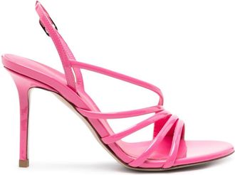 Le Silla Scarlet 95mm slingback sandals - women - Goat Skin/Patent Calf Leather/Calf Leather/Rubber - 38.5 - Pink