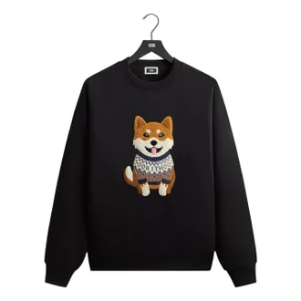 Kith Kithmas 2025 Shiba Nelson Crewneck Black KHM034423-001