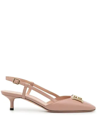 Bally 45mm kitten-heel pumps - women - Rubber/Leather/Leather/Leather - 35.5 - Pink