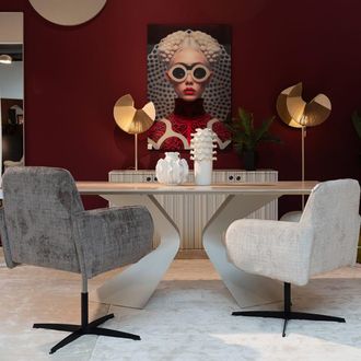 Kare Design L&aacute;mpara de pie beige 160 cm de acero