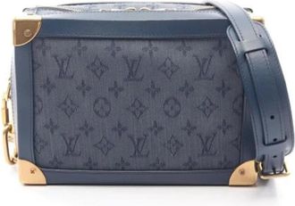 Louis Vuitton Pre-owned Monogram Denim Shoulder Bag - Dames - Vintage Schoudertas - Blauw - ONE Size - Denim - Vintage