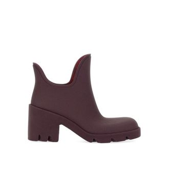 Burberry Schoenen, Dames, Paars, 36 EU, Katoen, Marsh Stamp Laaglaars met Hak