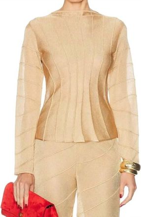 Cult Gaia Avril Knit Top In Tierra