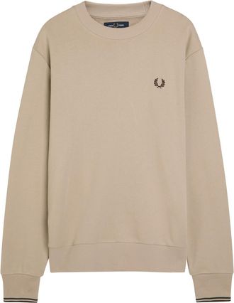 Fred Perry Logo-embroidered Cotton Sweatshirt - Ecru - Xxl