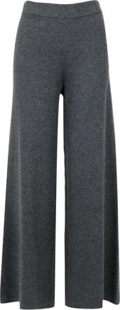 Pennyblack Wijde broek - Dames - Wijde Broeken - Grijs - L - Wol - Broeken